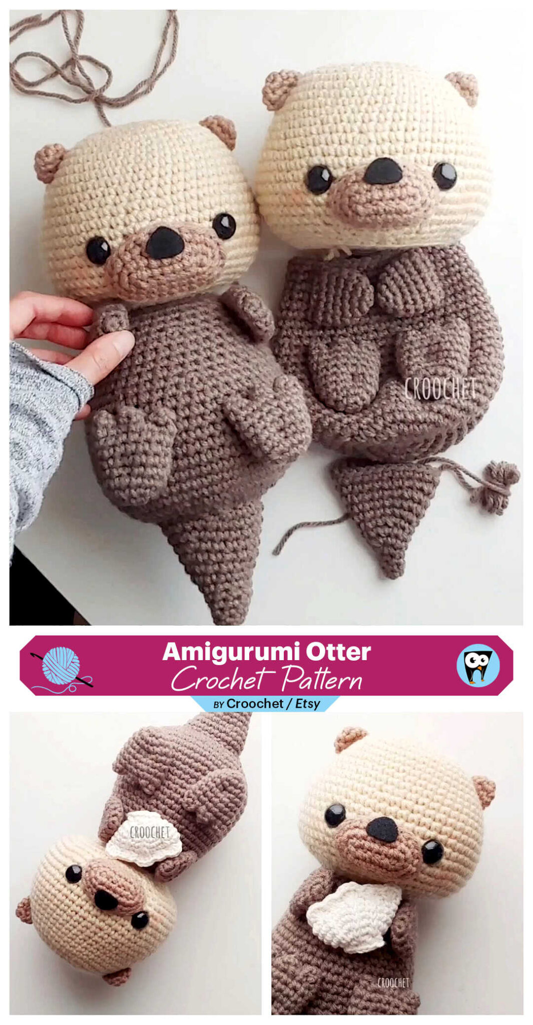 Amigurumi Otter Patterns That You Will Love - Penguin Hobbies