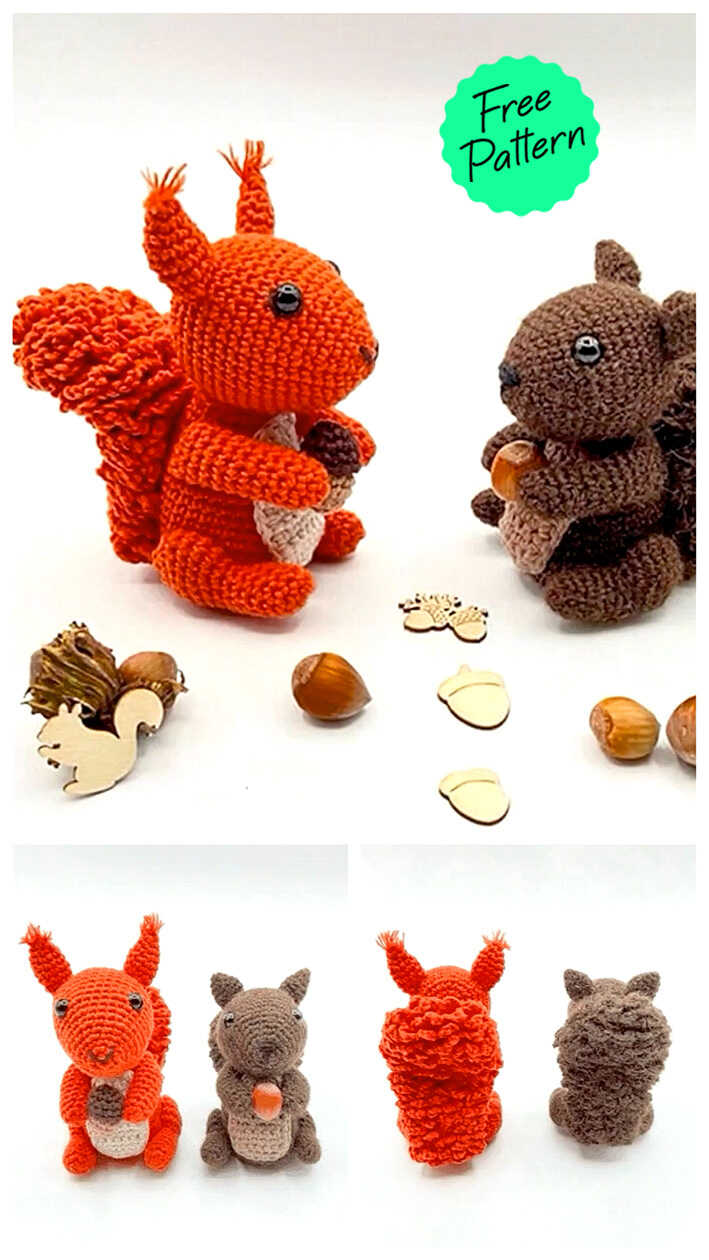 Little Cube Squirrel Amigurumi Pattern