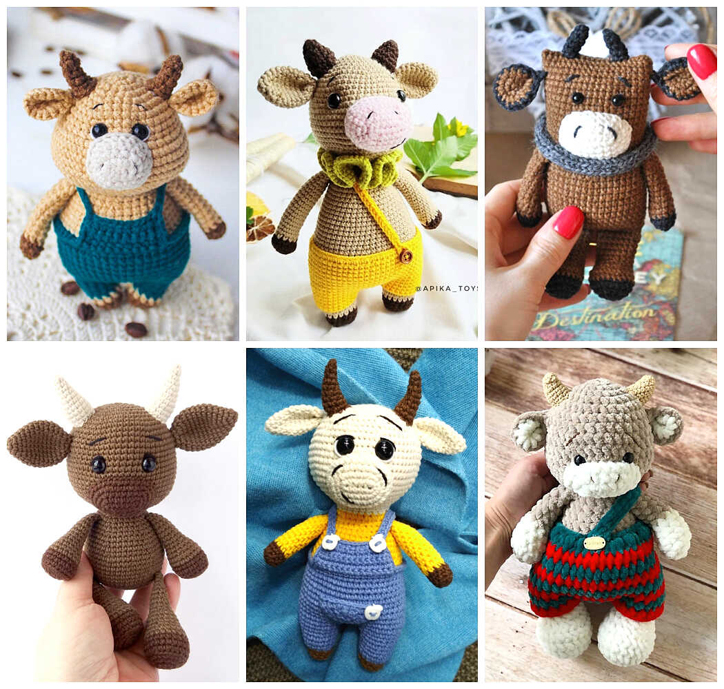 Cute bull free crochet pattern, Amiguroom Toys