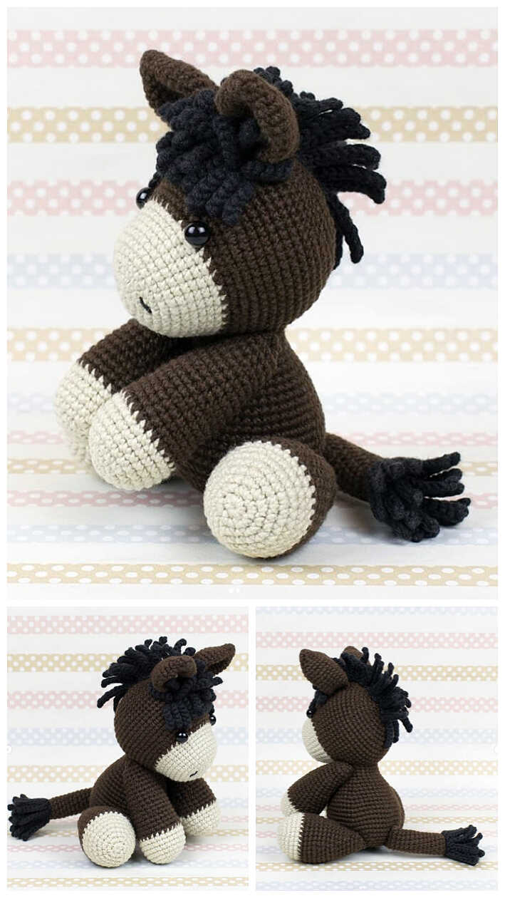 15 Cute Donkey Amigurumi Crochet Patterns - Penguin Hobbies