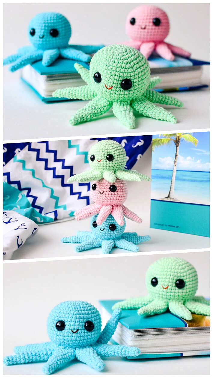 Otto the Octopus Amigurumi Crochet Pattern Digital Download