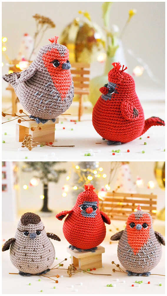 15 Cute Bird Crochet Patterns - Penguin Hobbies