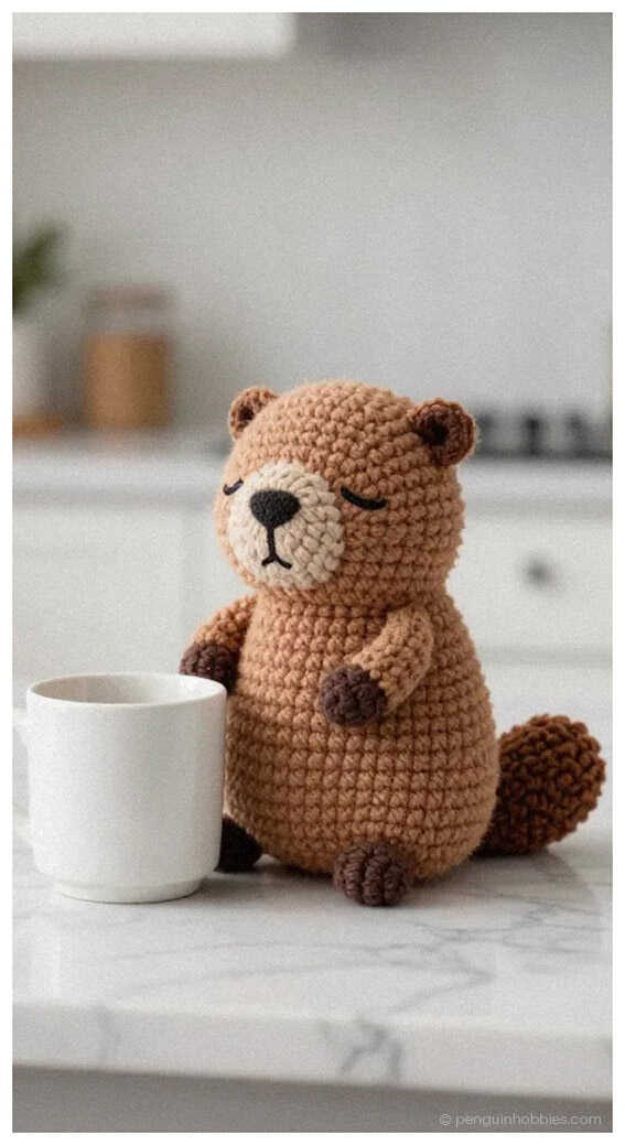 Free Beaver Amigurumi Pattern: High-quality woodland creature design for your next handmade project.