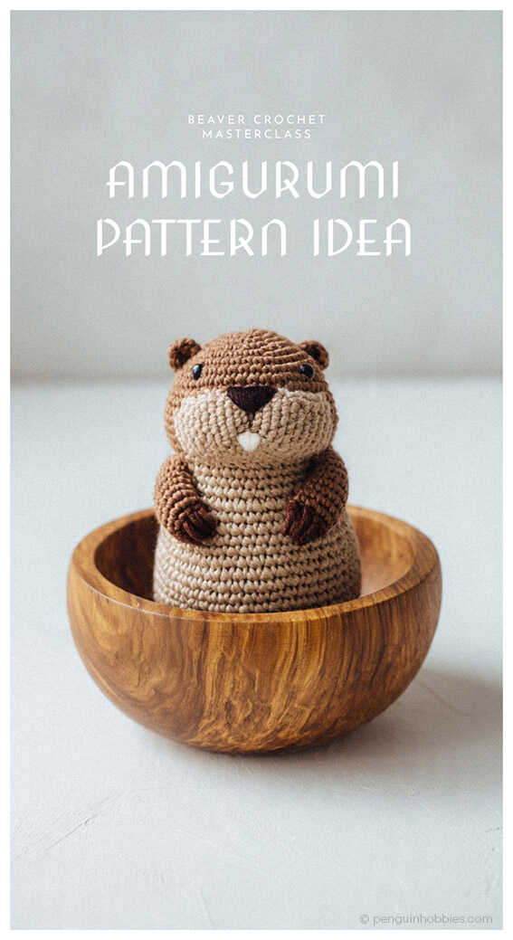 Quick to Make Amigurumi: Cute beaver keychain idea, a profitable add-on for your amigurumi shop.