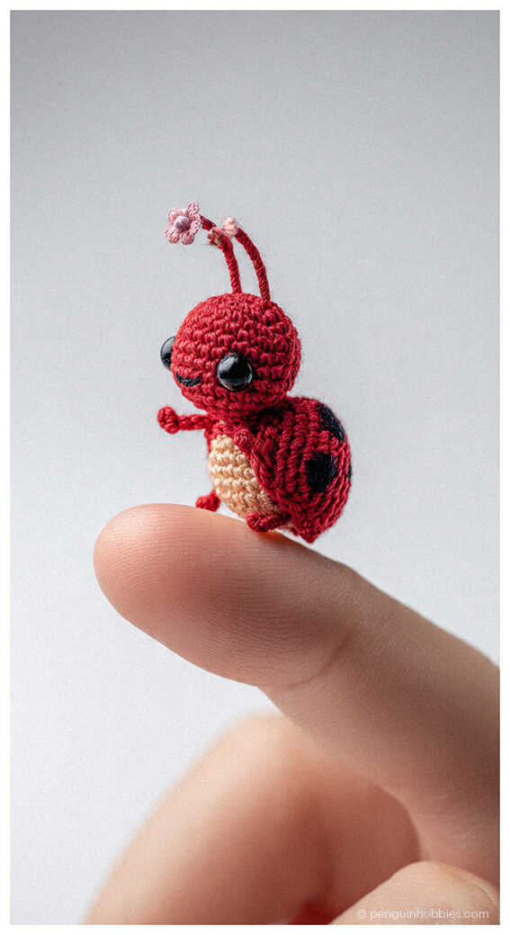 This frame presents an inspirational visualization of a handmade gift idea featuring a cheerful ladybug design. It is a stylistic reference meant to encourage personalized crafting projects. Use this concept to visualize your own unique handmade presents.