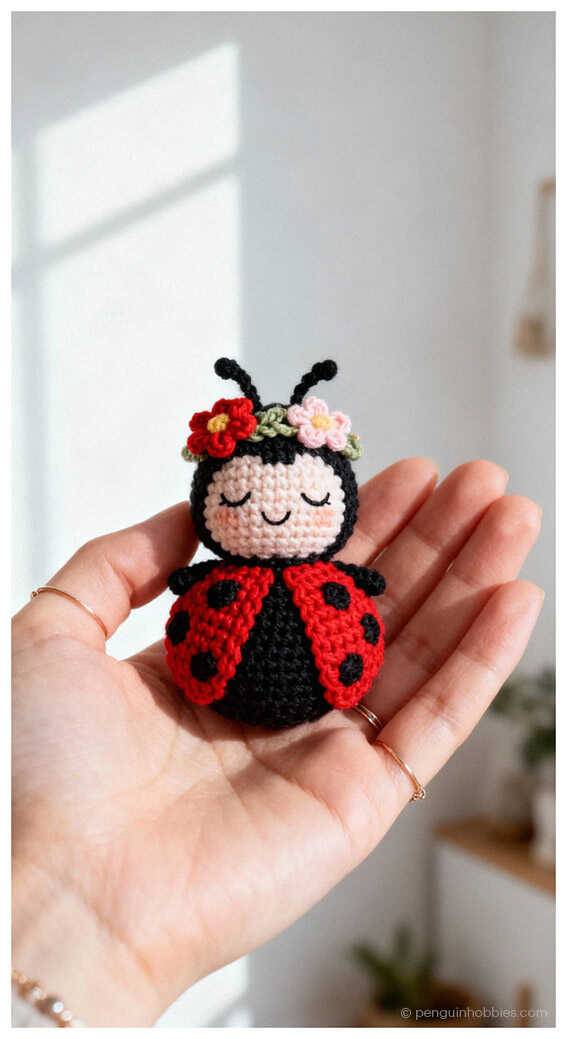 An aesthetic preview of a spring-themed amigurumi character, capturing the essence of the season through yarn art. This visualization serves as a creative concept for seasonal displays. This image is included among our favorite spring-inspired ideas.